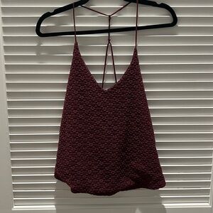 Urban Outfitters Burgundy Textured Tank Top